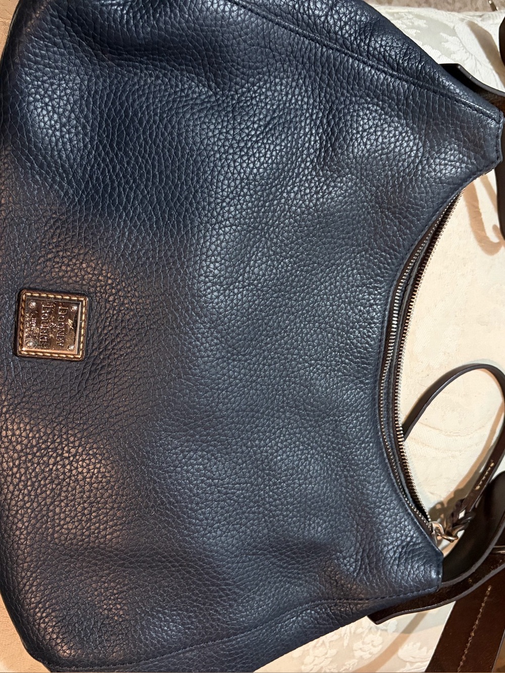 Dooney & Bourke Classic Black Leather Shoulder Bag - Women Bags